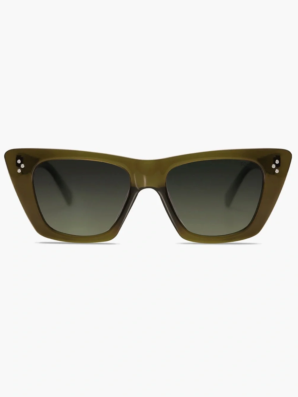 SOJOS Eliza Dark Green Cat Eye Sunglasses